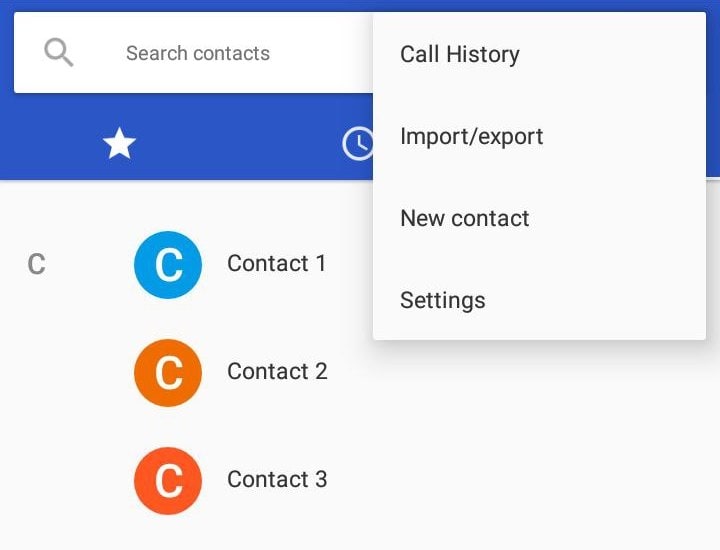 export contacts from old android to new