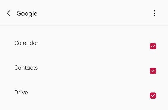 enable contacts sync in google account settings