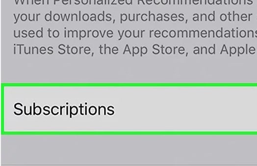 disable subscription