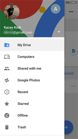 transferencia de video con google drive