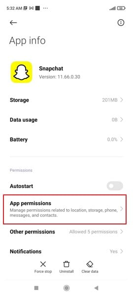 access app permissions