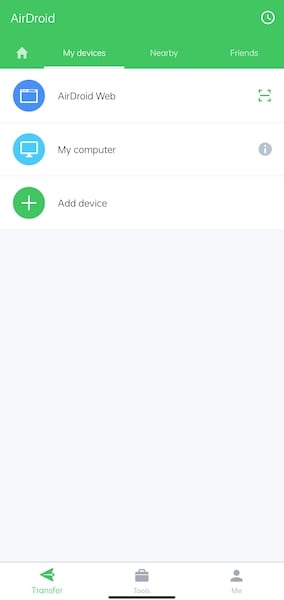 airdroid interface
