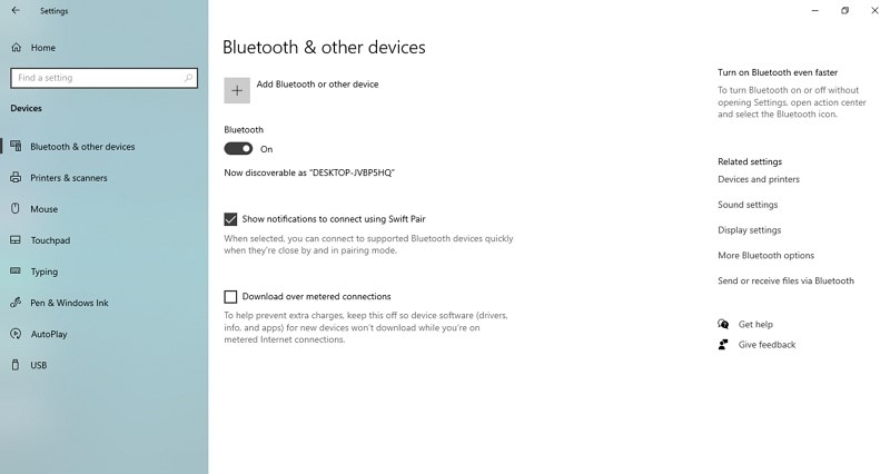 تفعيل Bluetooth على الحاسوب المحمول