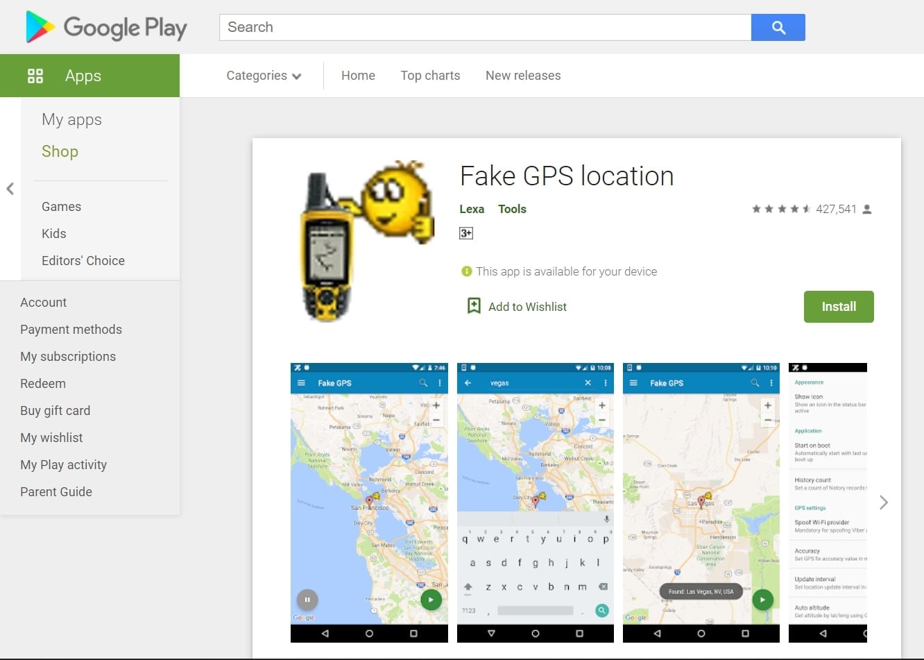  fake gps location on android