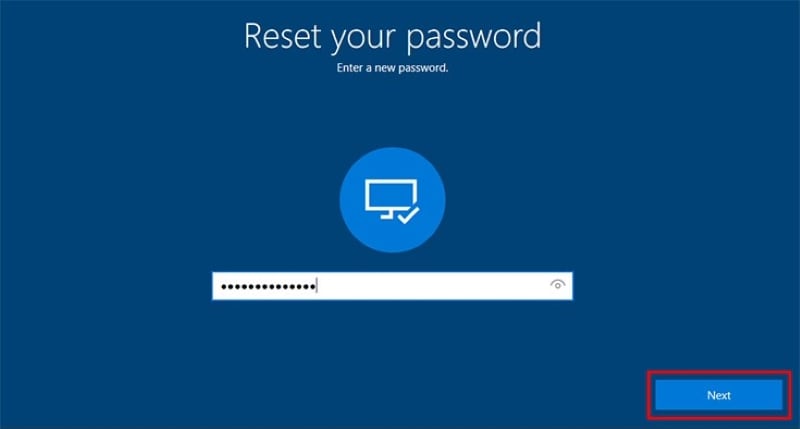 imposta una nuova password microsoft
