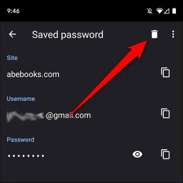 delete password chrome