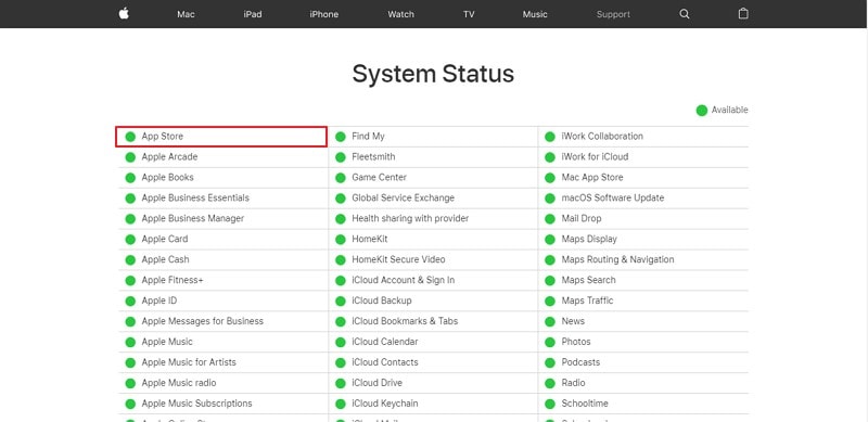 confirm app store server is active