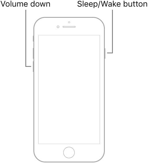 force restart iPhone 7 to fix iphone stuck on apple logo