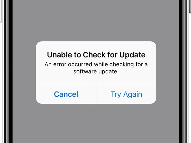 error de actualización del iphone