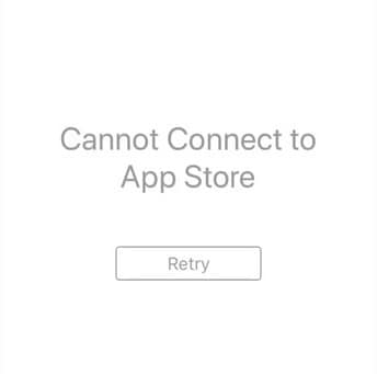 fix cannot connect to app store