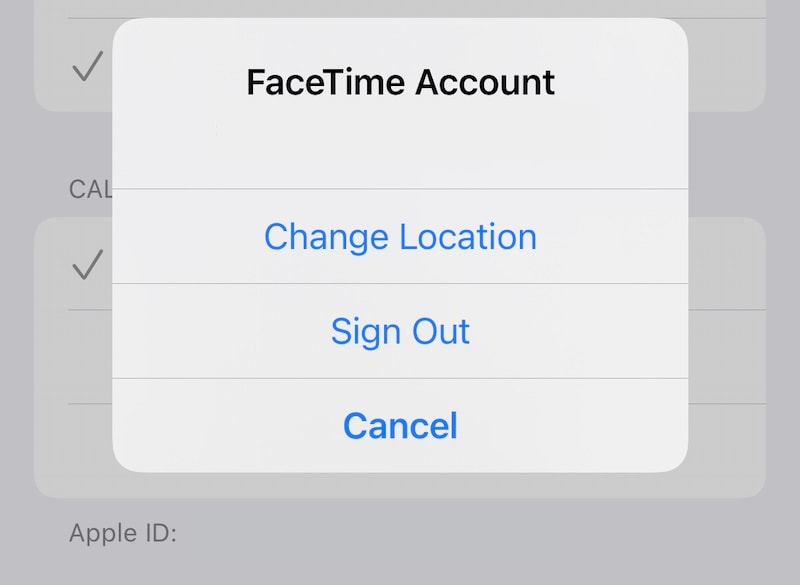 sign out of facetime iphone