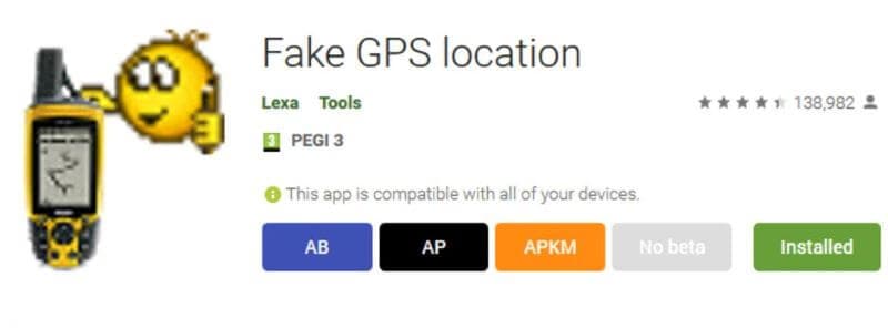 use fake gps location