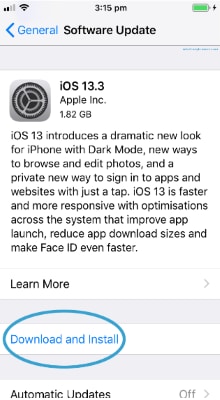 update iOS/iPadOS version