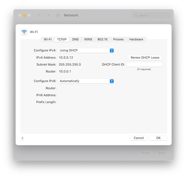 defina ipv6 para configurar automaticamente