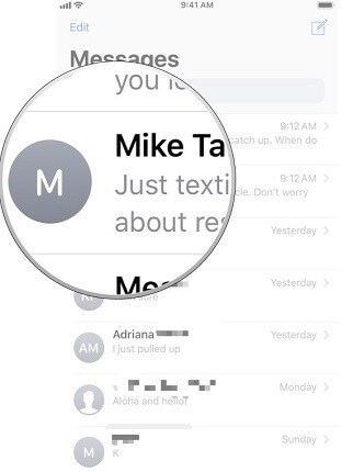 open your imessage chat