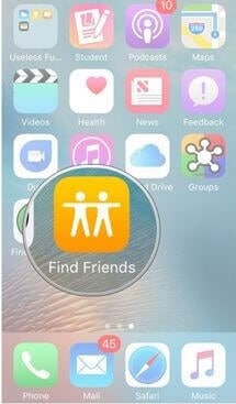 Find Friends App öffnen