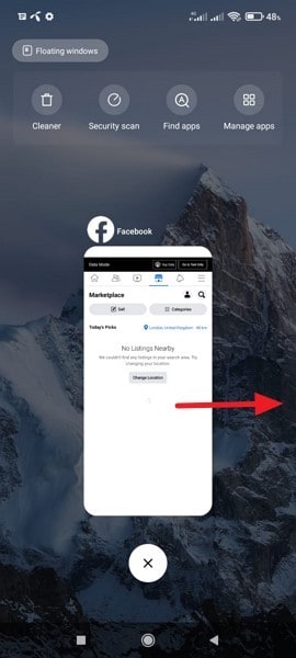 swipe right facebook app