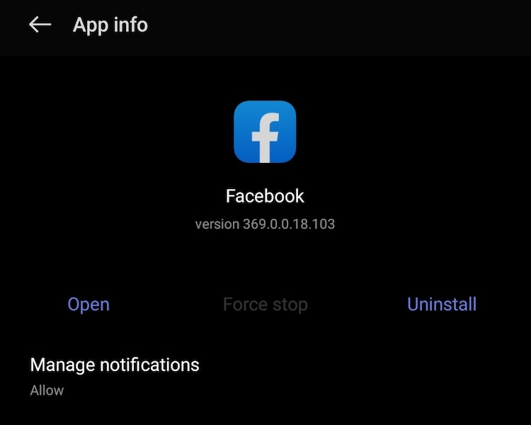 uninstall facebook on android