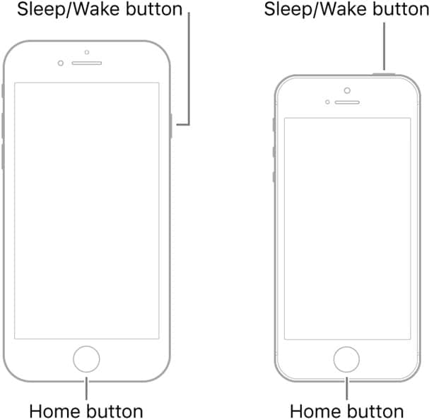 forzare il riavvio di iphone 6s