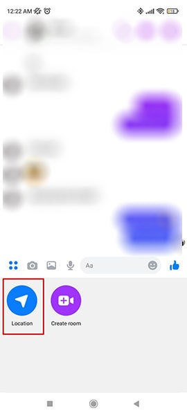 location icon android messenger