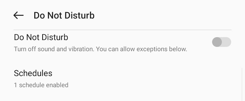disable do not disturb android