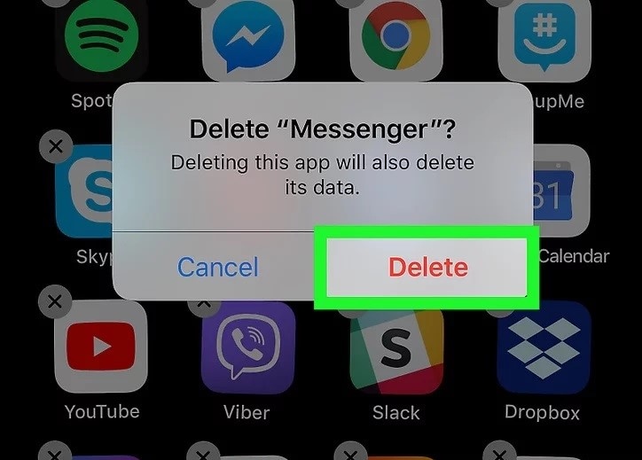 Facebook Messenger restablecer iOS