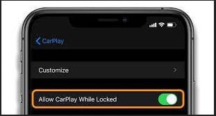 abilitazione dell'accesso a Carplay nell'iPhone bloccato