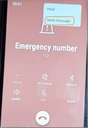 any message to the emergency number 