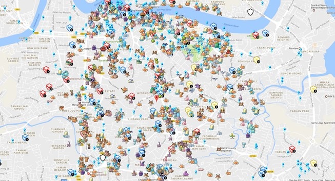 using a pokémon go location map