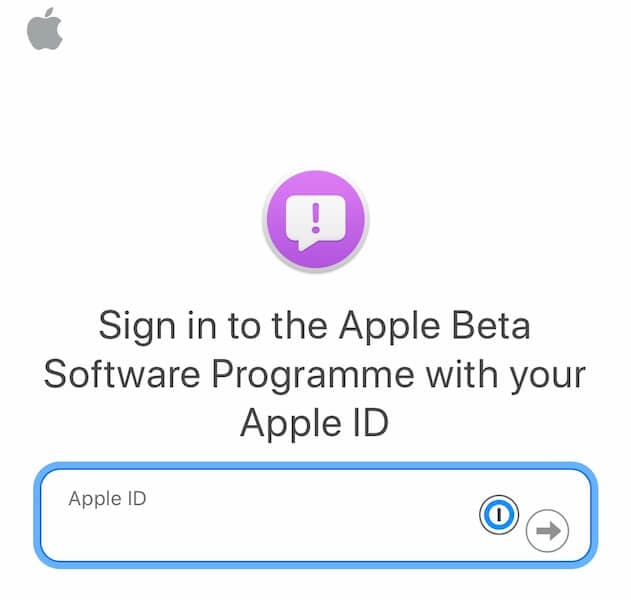 apple beta software program sign in