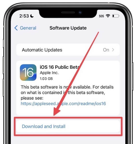 download and install ios 16 beta