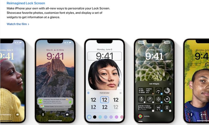 schermata di blocco riprogettata ios 16