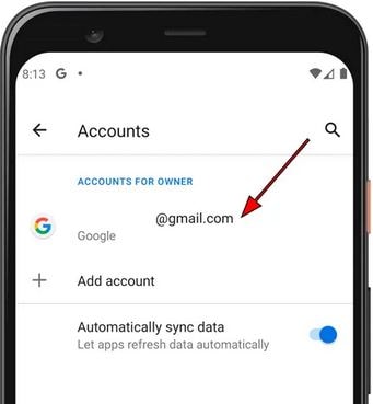 google account selection for quick removal