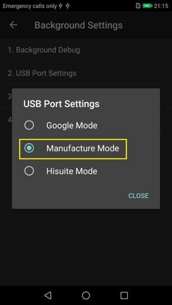 choose the manufacture mode