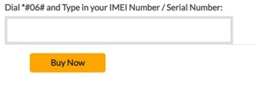 entrez votre numéro imei