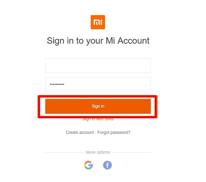 sign in to mi account