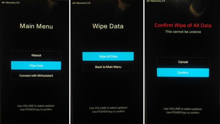 wipe data