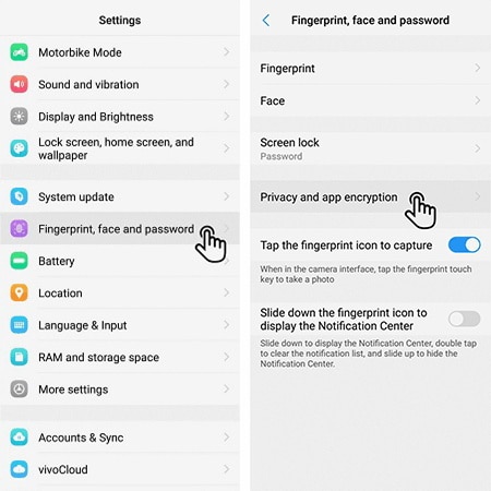 Reset To Reset Privacy Password in Any OPPO Device