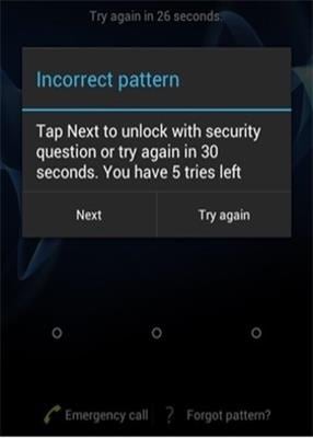 unlock with security question