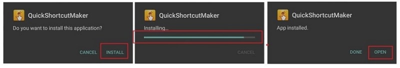 قم بتثبيت تطبيق quickshortcutmaker