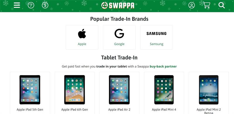 اختيار علامة تجارية على موقع swappa