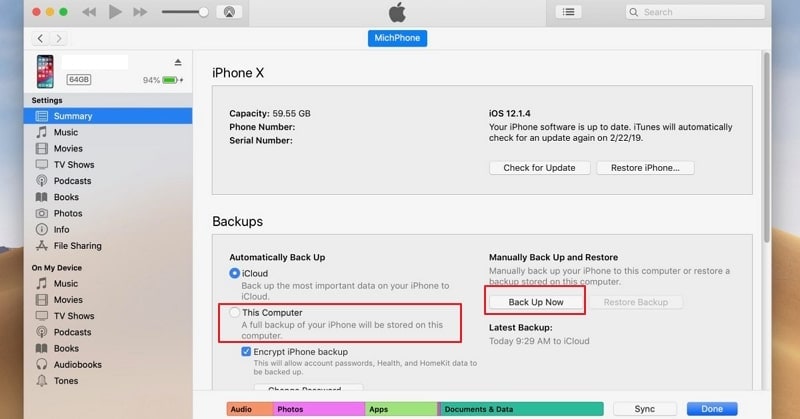 backup your iphone data