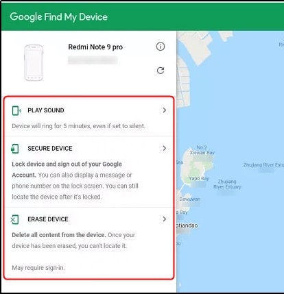 google find my device