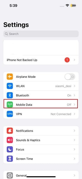 use mobile data