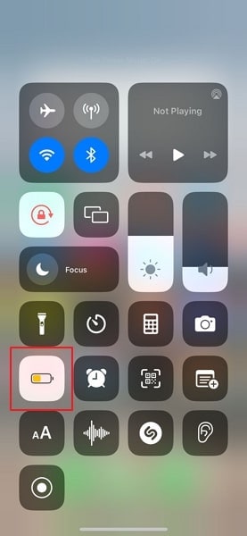 disable low battery mode