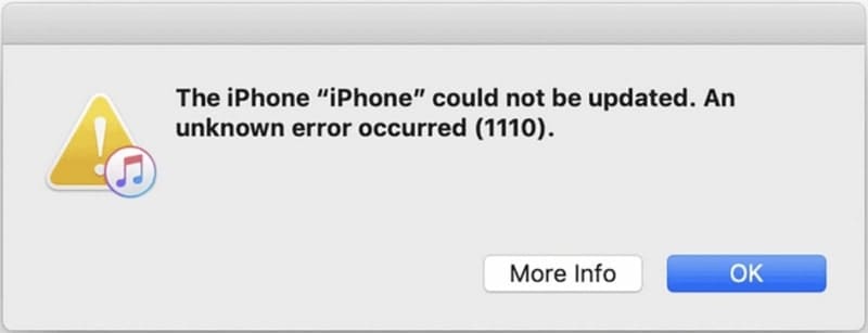 iphone error 1110
