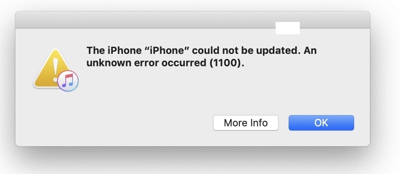 iphone error 1100