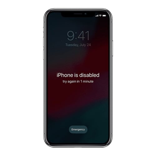 iphone is disabled