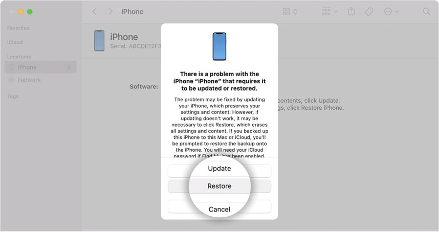 como desbloquear o iphone 11 sem senha no modo de recuperação