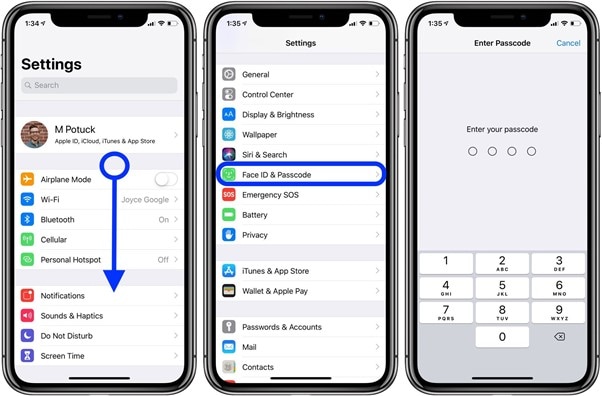 how to turn passcode on or off on iphone